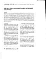 Avian use of recently evolved riparian habitat on the lower Snake River, Washington