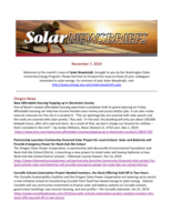 Solar Newsbriefs, November 7, 2019