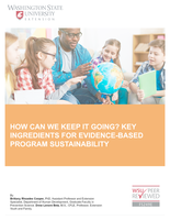 How can we keep it going?: Key ingredients for evidence-based program sustainability