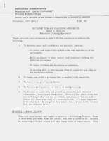 Outline for 4-H clothing plans