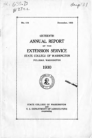 Sixteenth annual report of the extension service