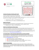 CloverGram, April 10, 2015