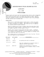 Interpretation of special orchard soil tests