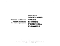 Disease and insect spray program for home gardens: Deciduous, trees, shrubs, perennial flowers