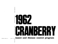 1962 cranberry insect and disease control program