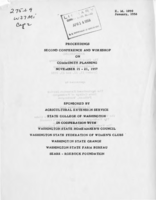 Proceedings second conference and workshop on community planning