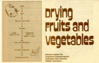 Drying fruits and vegetables
