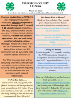 Thurston County 4-H LINK, March 27, 2020