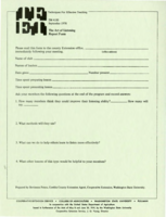 The art of listening: report form