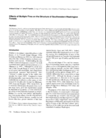 Effects of multiple fires on the structure of southwestern Washington forests