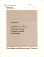A cost analysis of selected wine grape vineyard production practices in Washington