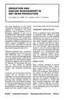 Irrigation and disease management in dry bean production
