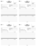 Senior Written Reasons Score Card