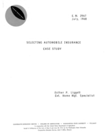 Selecting automobile insurance: case study