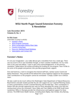 WSU North Puget Sound Extension Forestry E-Newsletter, Late December 2015