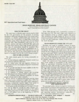1977 agricultural and food issues. Grain reserves : issues and policy choices