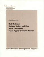 Red delicious cullage, color, and size : what they mean to an apple grower's returns