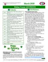 WSU Kittitas County Extension 4-H Focus, March 2020