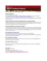 Master Gardener Program Newsletter, January 2013