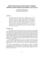 Effects of Serotonin and Nitric Oxide on Mid-gut Motility in Tobacco Hornworm (Manduca sexta) Larvae
