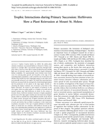 Trophic interactions during primary succession: Herbivores slow the reinvasion of lupines on Mount St. Helens
