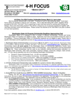 WSU Klickitat County Extension 4-H Focus, March 2017