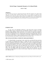 On the Fringe: Community Dynamics at Cox Ranch Pueblo