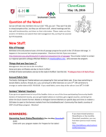 CloverGram, May 18, 2016