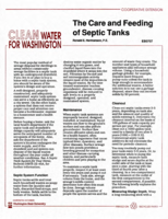 Clean water for Washington: The care and feeding of septic tanks