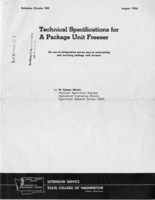 Technical specifications for a package unit freezer