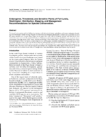 Endangered, threatened, and sensitive plants of Fort Lewis, Washington: Distribution, mapping, and management recommendations for species conservation