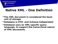 Native XML demonstration