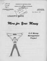 Leader's Guide: More for your money 4-H money management projects
