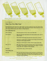 Feeding babies and little kids: Make your own baby food