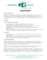 Grower's guide for vegetable crops: Peppers