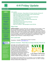 4-H Friday Update, February 7, 2020