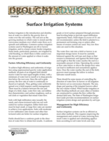WSU Drought Advisory: Surface Irrigation Systems