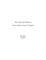 95 Crop Rotation Budgets for Western Whitman County, Washington