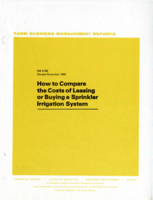 How to compare the costs of leasing or buying a sprinkler irrigation system
