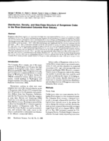 Distribution, Density, and Size-Class Structure of Dungeness Crabs in the River-Dominated Columbia  River Estuary