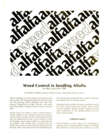 Weed control in seedling alfalfa