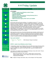 4-H Friday Update, December 4, 2015