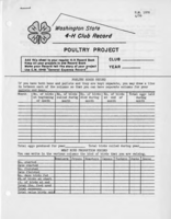 Washington state 4-H club record: Poultry project