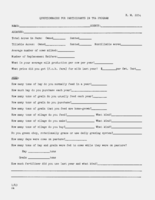 Questionnaire for participants in TVA program