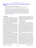 Dynamic Shear Stress and Heat Transfer of Solid Hydrogen, Deuterium, and Neon