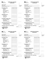 Senior Oral Reason Score Card