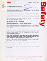 Safety suggestions for bath time