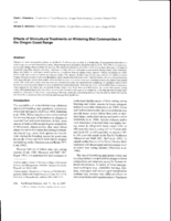 Effects of silvicultural treatments on wintering bird communities in the Oregon coast range