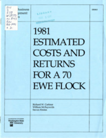 1981 estimated costs and returns for a 70 ewe flock