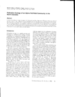 Pollination Ecology of an Alpine Fell-Field Community in the North Cascades